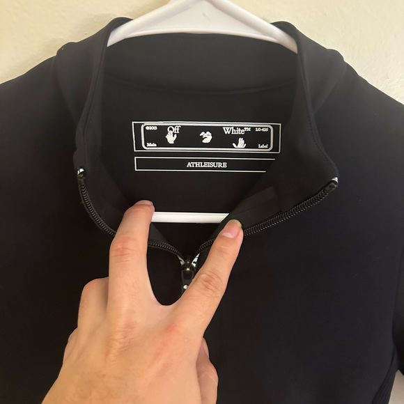 Off white Scuba Logo Zip top with sleeves size Small - Picture 8 of 10